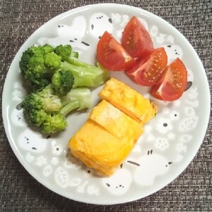 卵焼き野菜サラダ